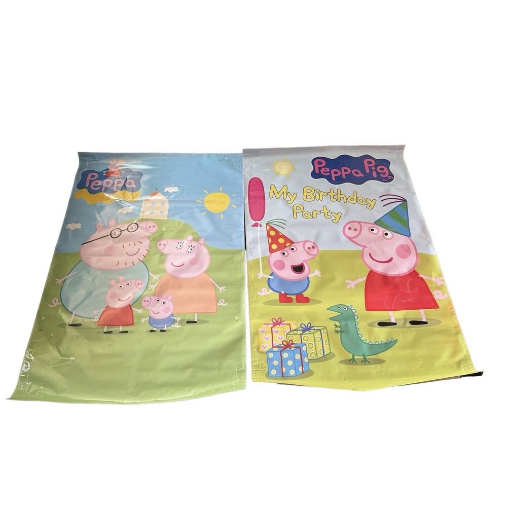 Peppa Pig Character Party Banners For Jumpers Bounce House Lot Of 2